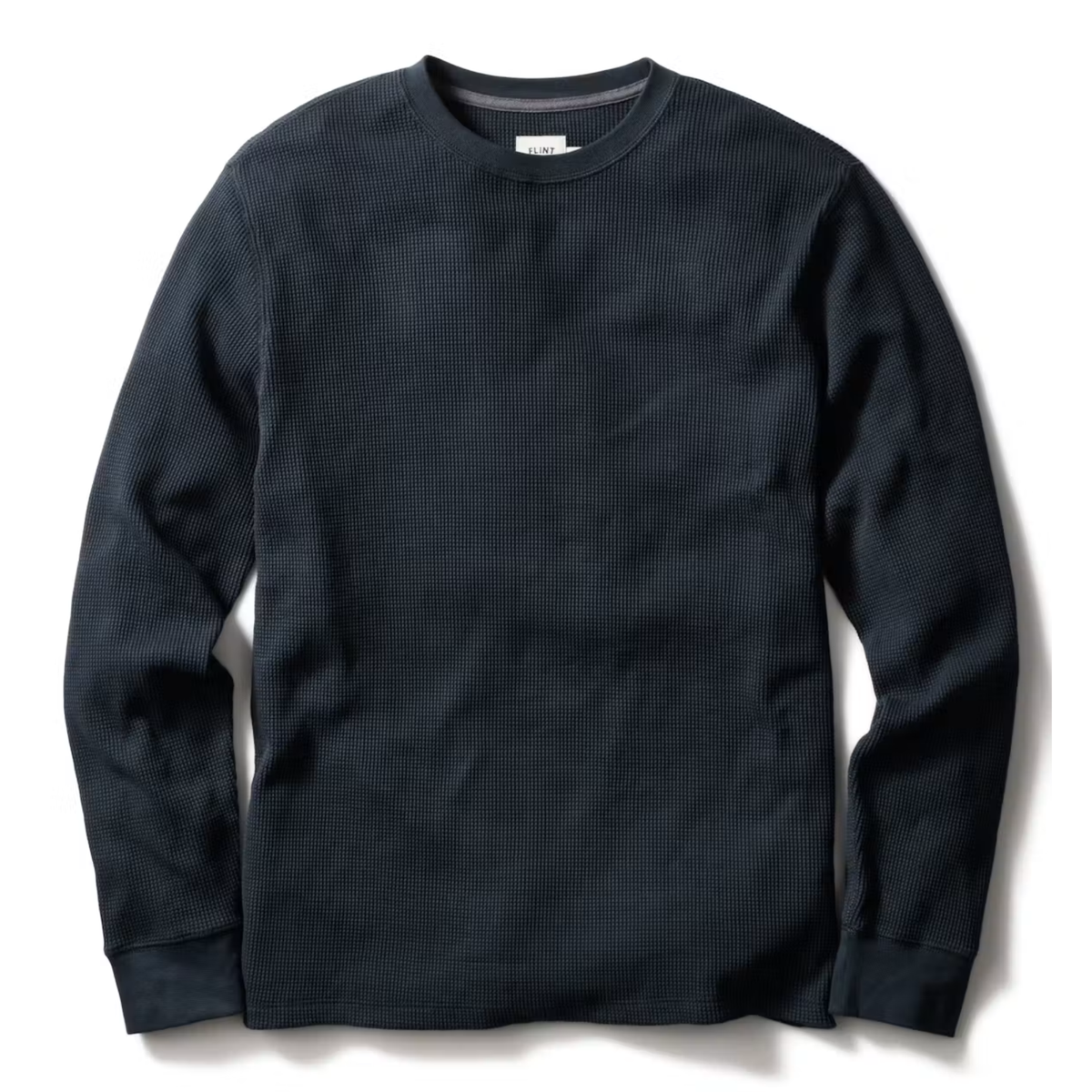 Flint and Tinder Mens Waffle Thermal Crewneck-Navy