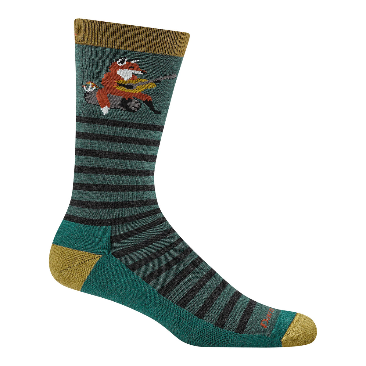 Darn Tough Vermont Mens Wild Life Crew Lightweight with Cushion