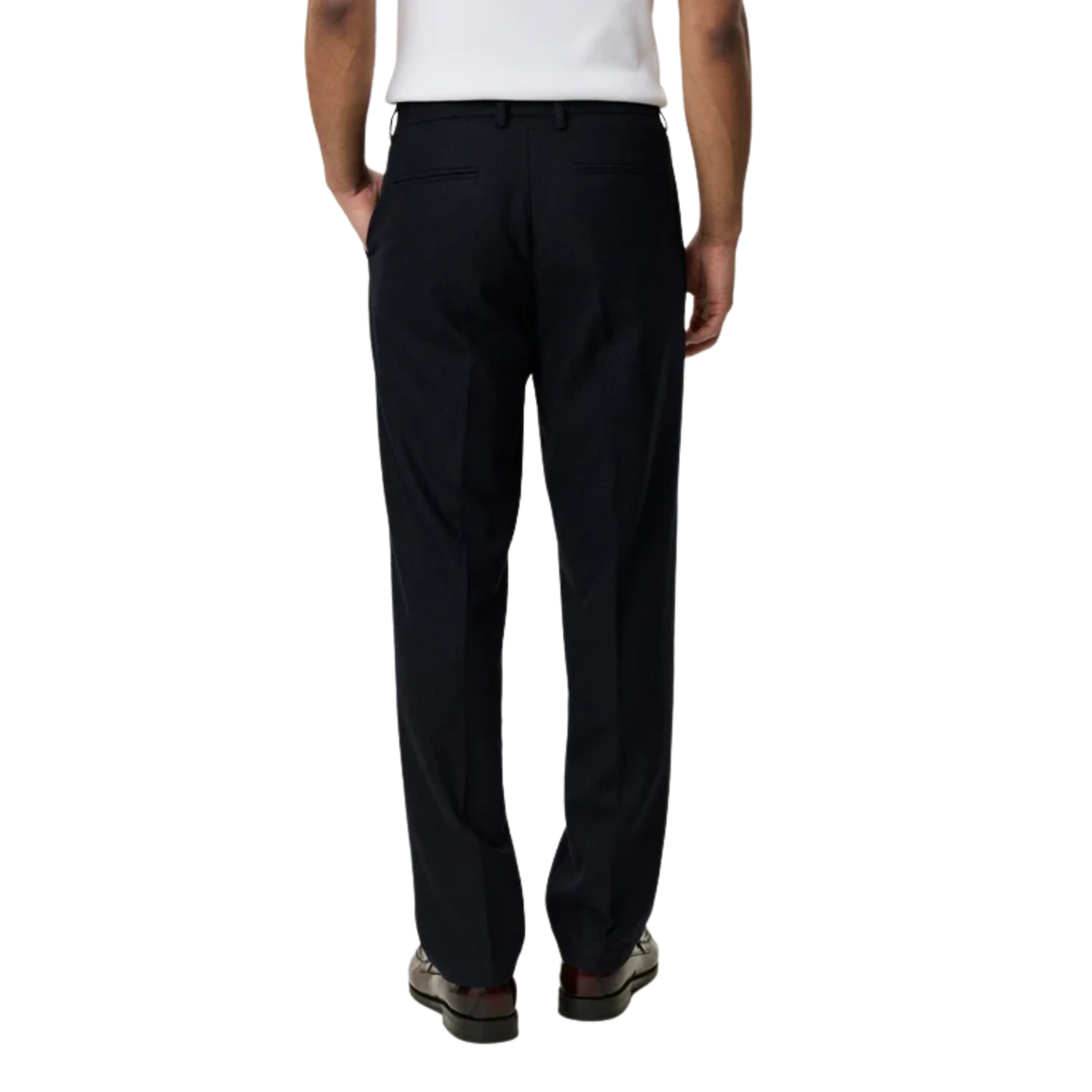 Les Deux Mens Wool Reg Suit Pants-Dark Navy