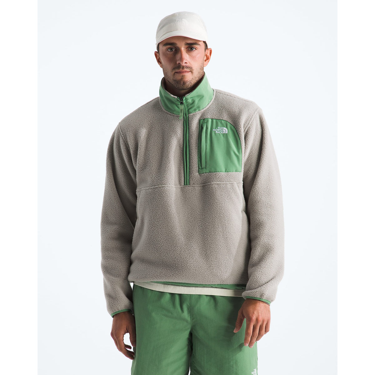The North Face Mens Yumiori Off Peak 1/2 Zip Jacket - GO5_Stone Slab/Dimmed Algae