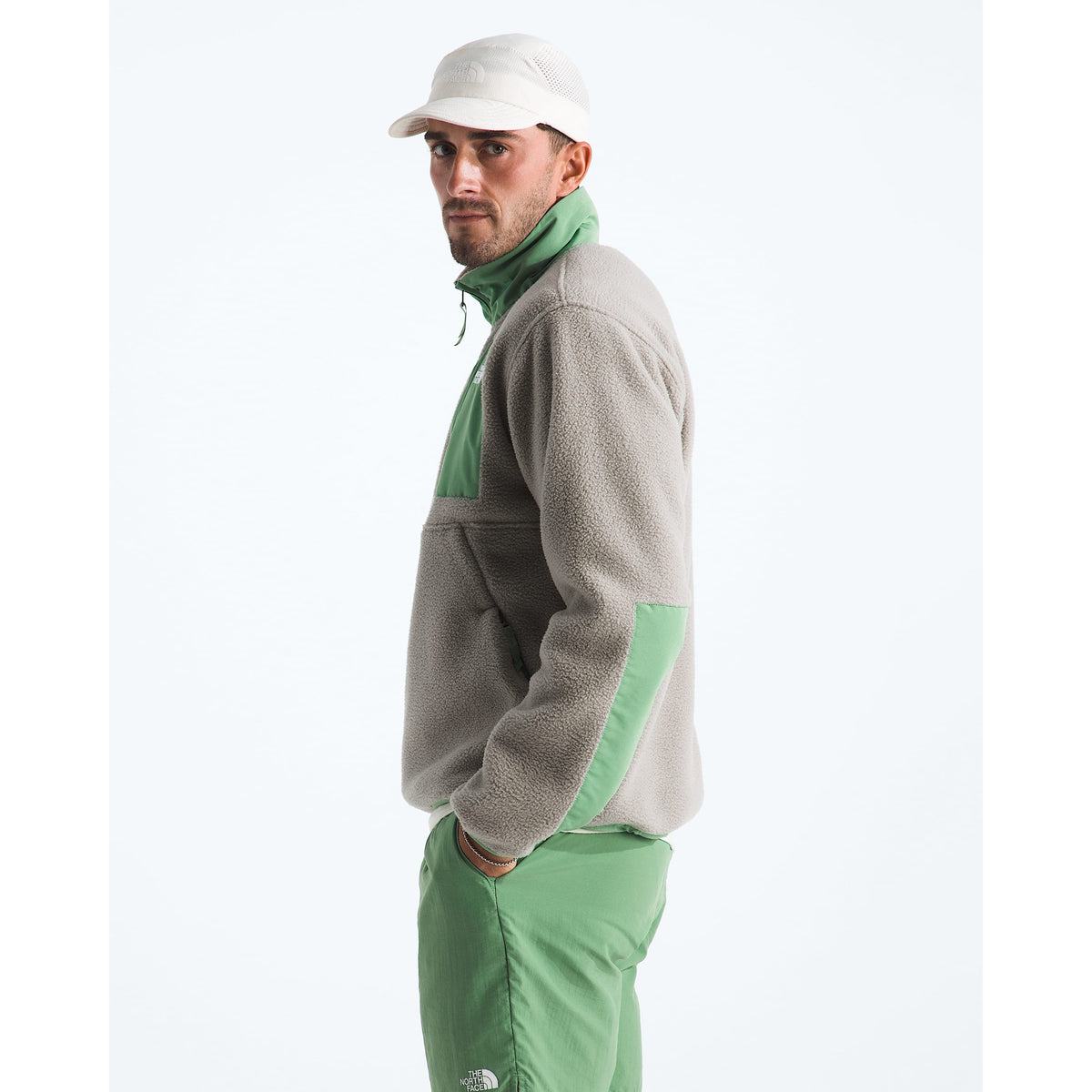 The North Face Mens Yumiori Off Peak 1/2 Zip Jacket - Stone Slab/Dimmed Algae