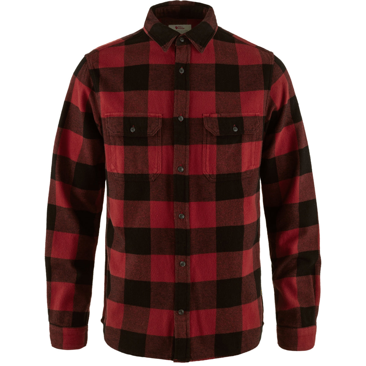 Fjallraven Mens Ãƒâ€“vik Heavy Flannel Shirt - Red-Black