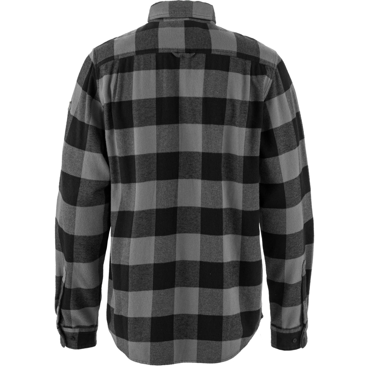 Fjallraven Mens Ãƒâ€“vik Heavy Flannel Shirt - Black-Grey