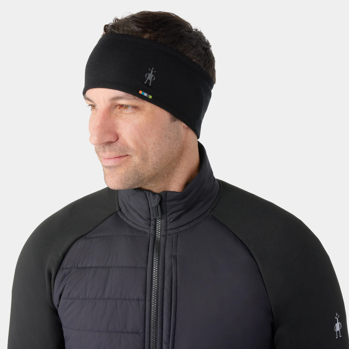 Smartwool Merino 250 Reversible Headband-Black Charcoal Heather