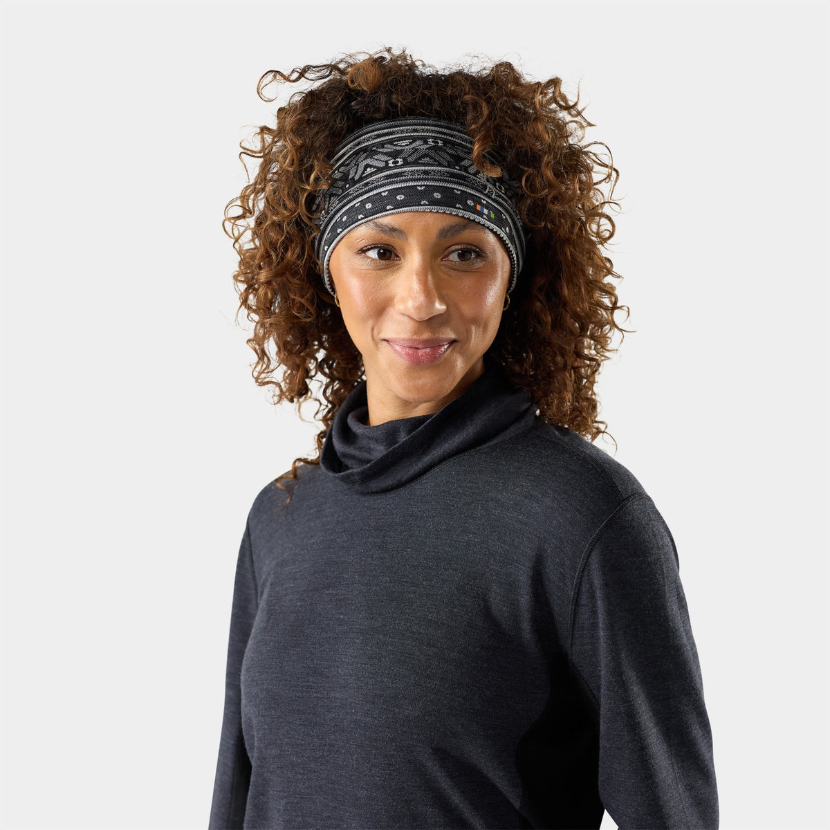 Smartwool Merino 250 Reversible Headband - R36_Black Fair Isle Fun