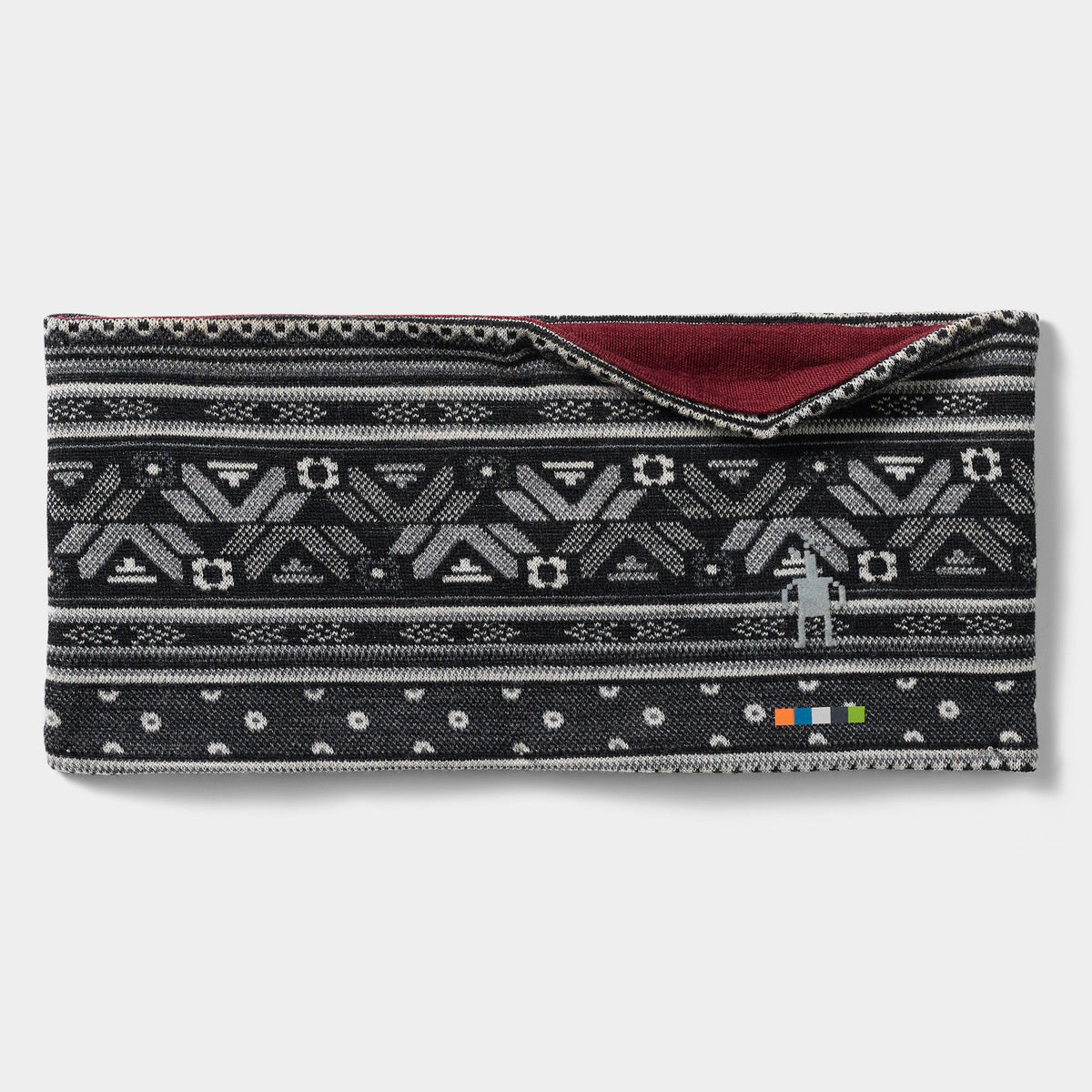 Smartwool Merino 250 Reversible Headband - R36_Black Fair Isle Fun
