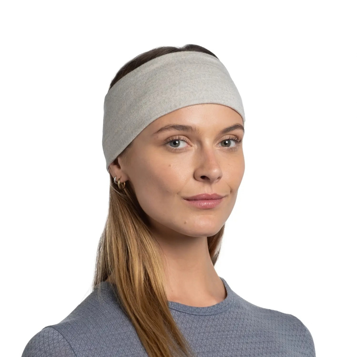 Buff Merino Wide Headband Solid -Cloud