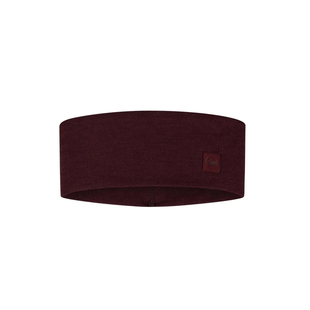 Buff Merino Wide Headband Solid - Garnet