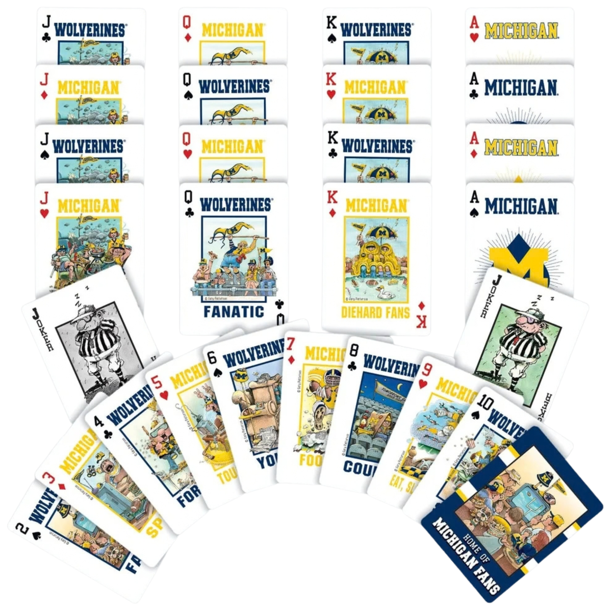 Masterpiece Puzzels Michigan Wolverines Fan Deck Playing Cards