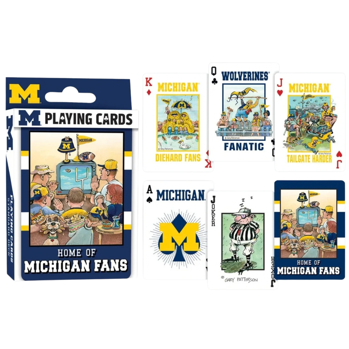Masterpiece Puzzels Michigan Wolverines Fan Deck Playing Cards