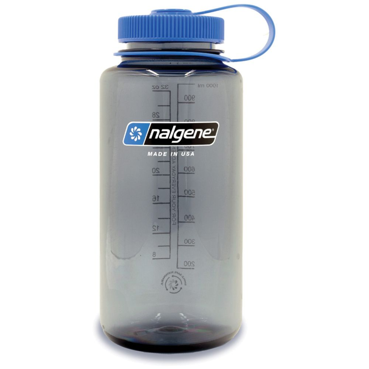 Liberty Mountain Nalgene Wide Mouth 32Oz | Sustain In Gray With Blue Lid
