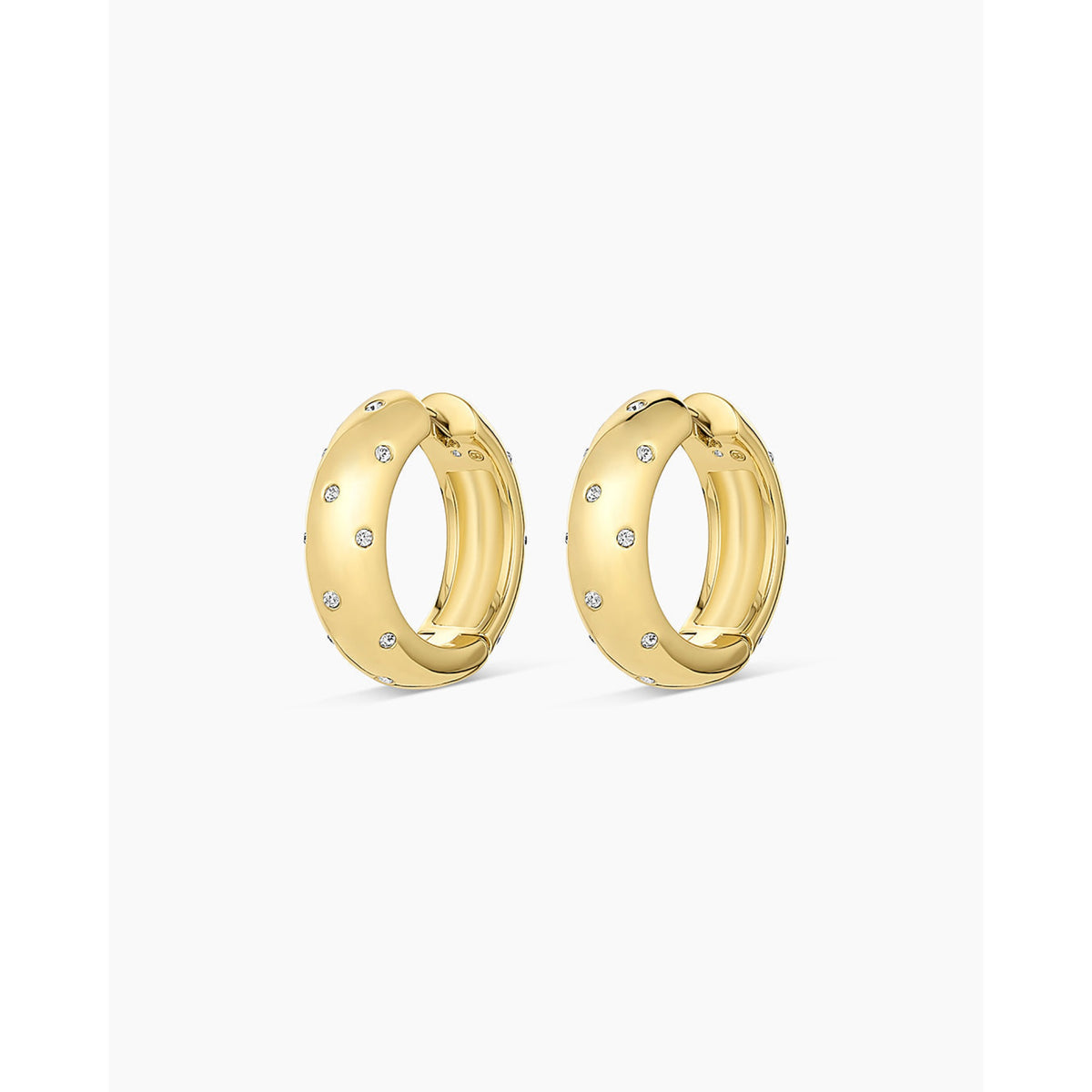 Gorjana Noel Shimmer Hoops - Gold