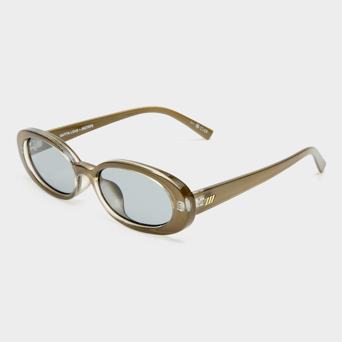 Le Specs Outta Love + Sunglasses - Olive Pearl