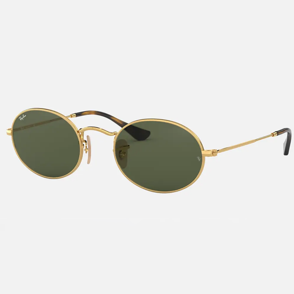 Rayban Oval Sunglasses with Arista Frame and Green Lens-Arista /  G-15 Green