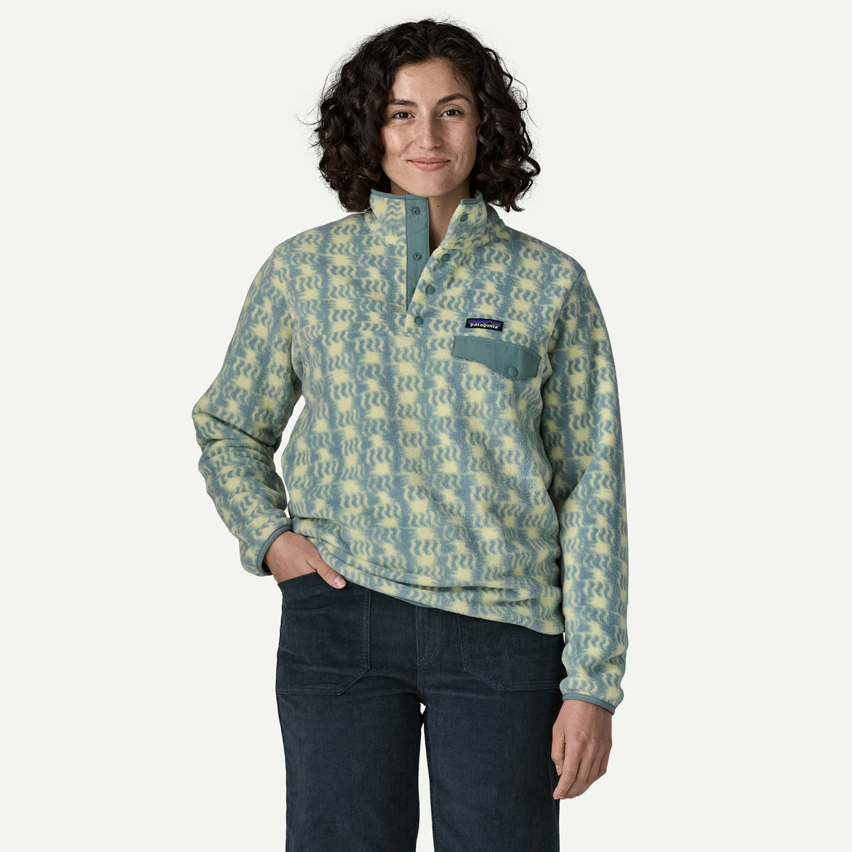 Patagonia PATAGONIA Womens LW Synch Snap-T Pull Over - SNQS_Sun Quilt: Blue Sage