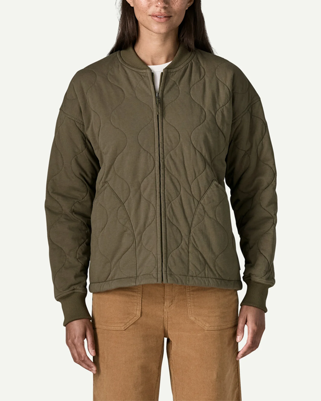 Womens Daily Quilted Bomber Jacket