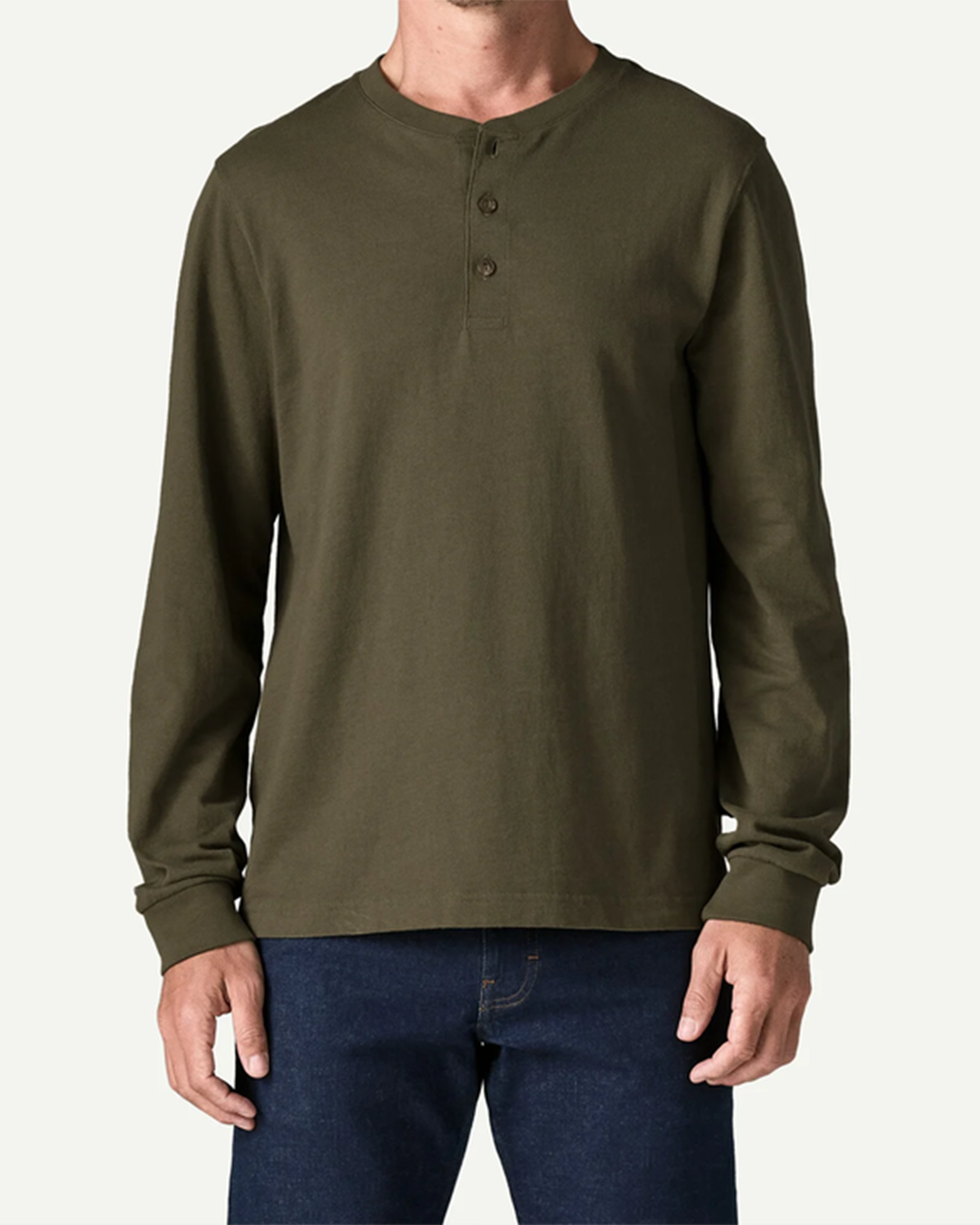 Mens Long Sleeves Henley Shirt