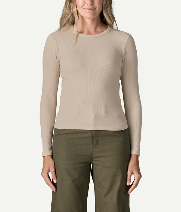 Womens L/S Rib Knit Top
