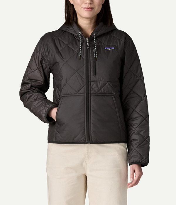 Womens Diamond Quilted Bomber Hoody