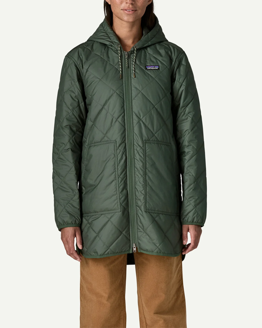 Womens Diamond Quilted Parka
