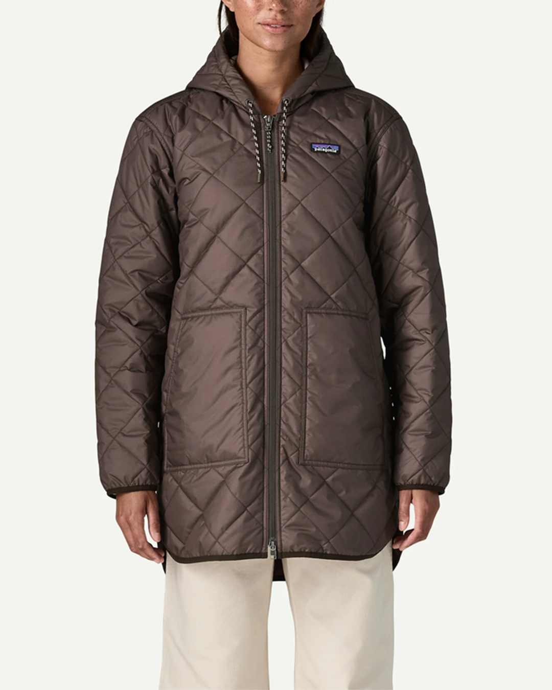 Womens Diamond Quilted Parka