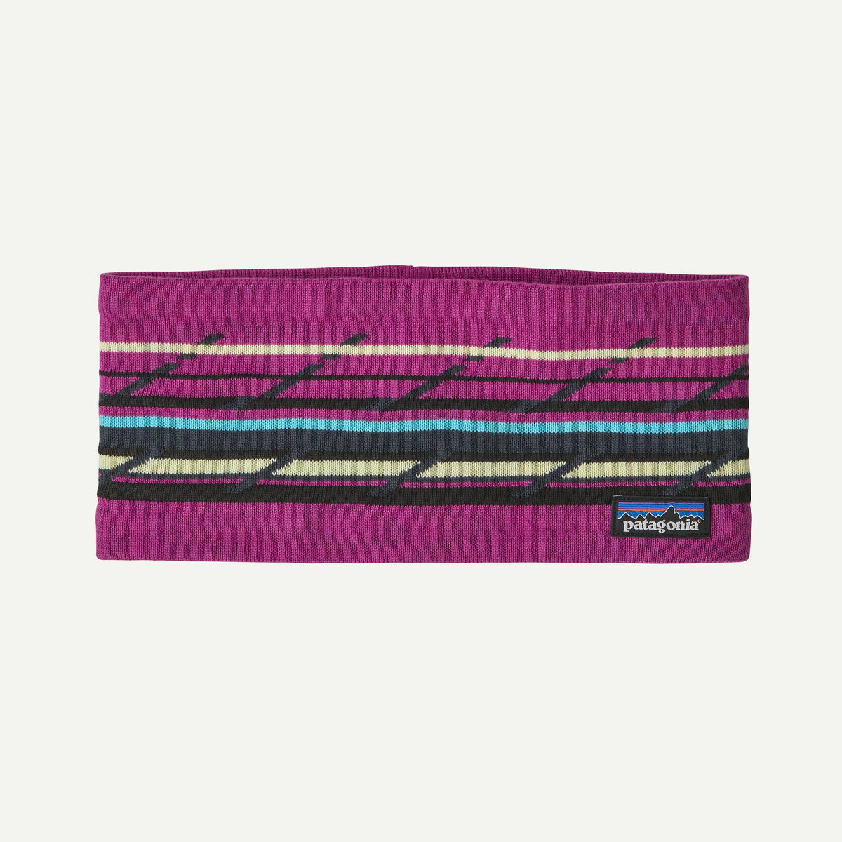 Patagonia Powder Town Headband - MGAM_Mountain Minded Geo: Amaranth Pink