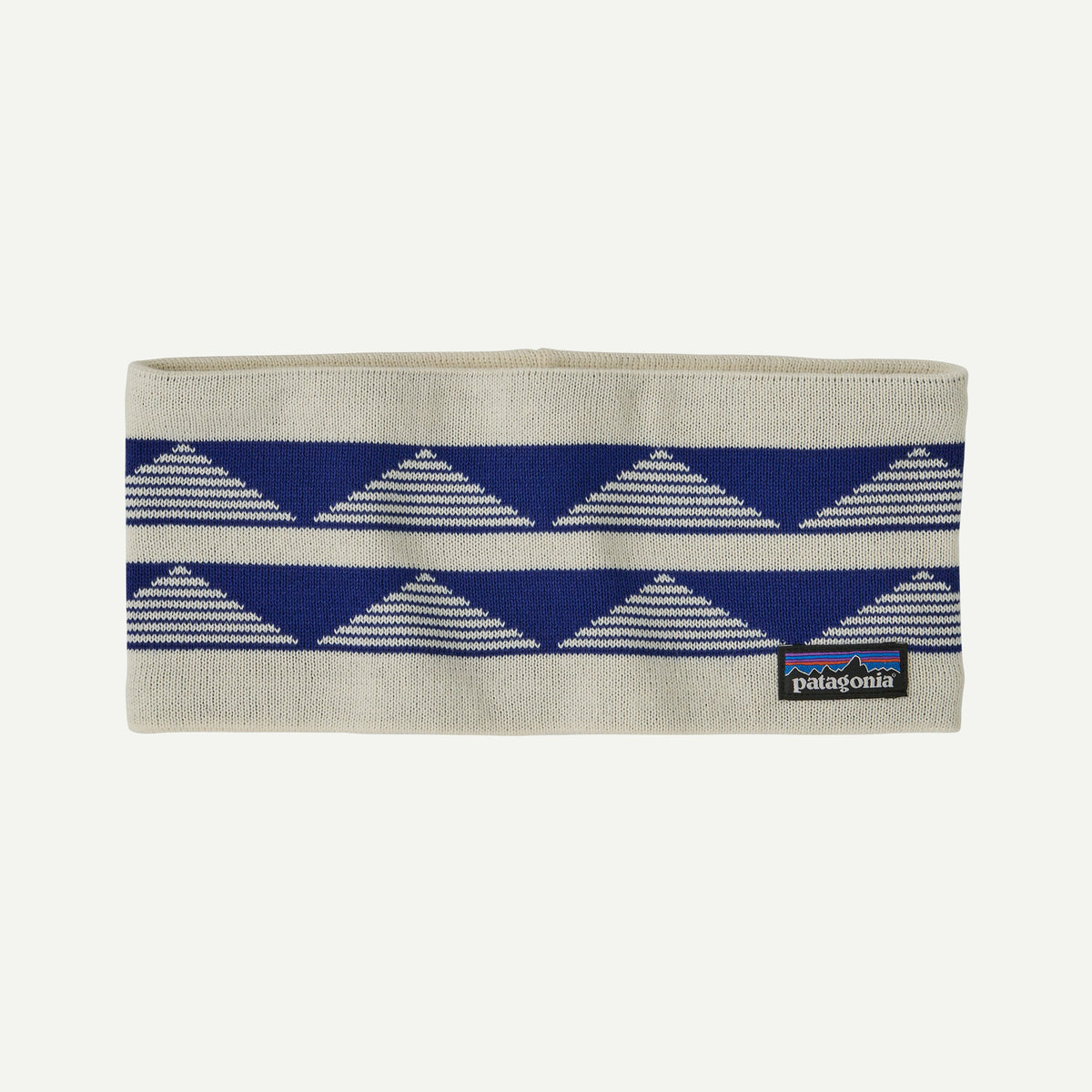 Patagonia Powder Town Headband - HSBW_Hut Tripper Stripe: Birch White