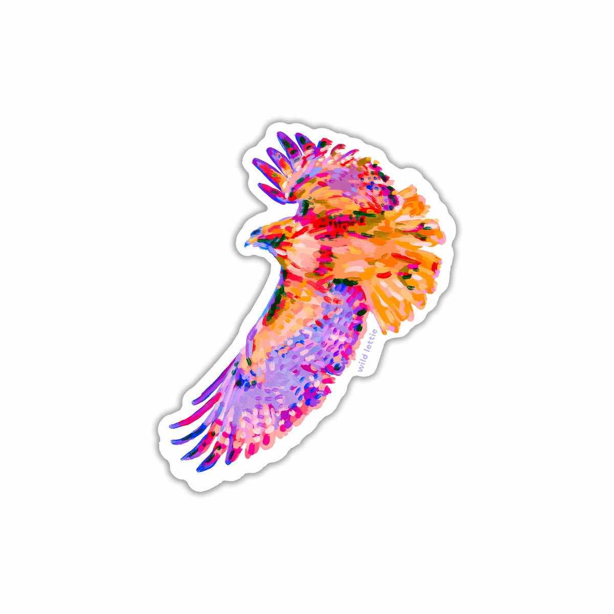 Wild Lettie Red Tailed Hawk Sticker