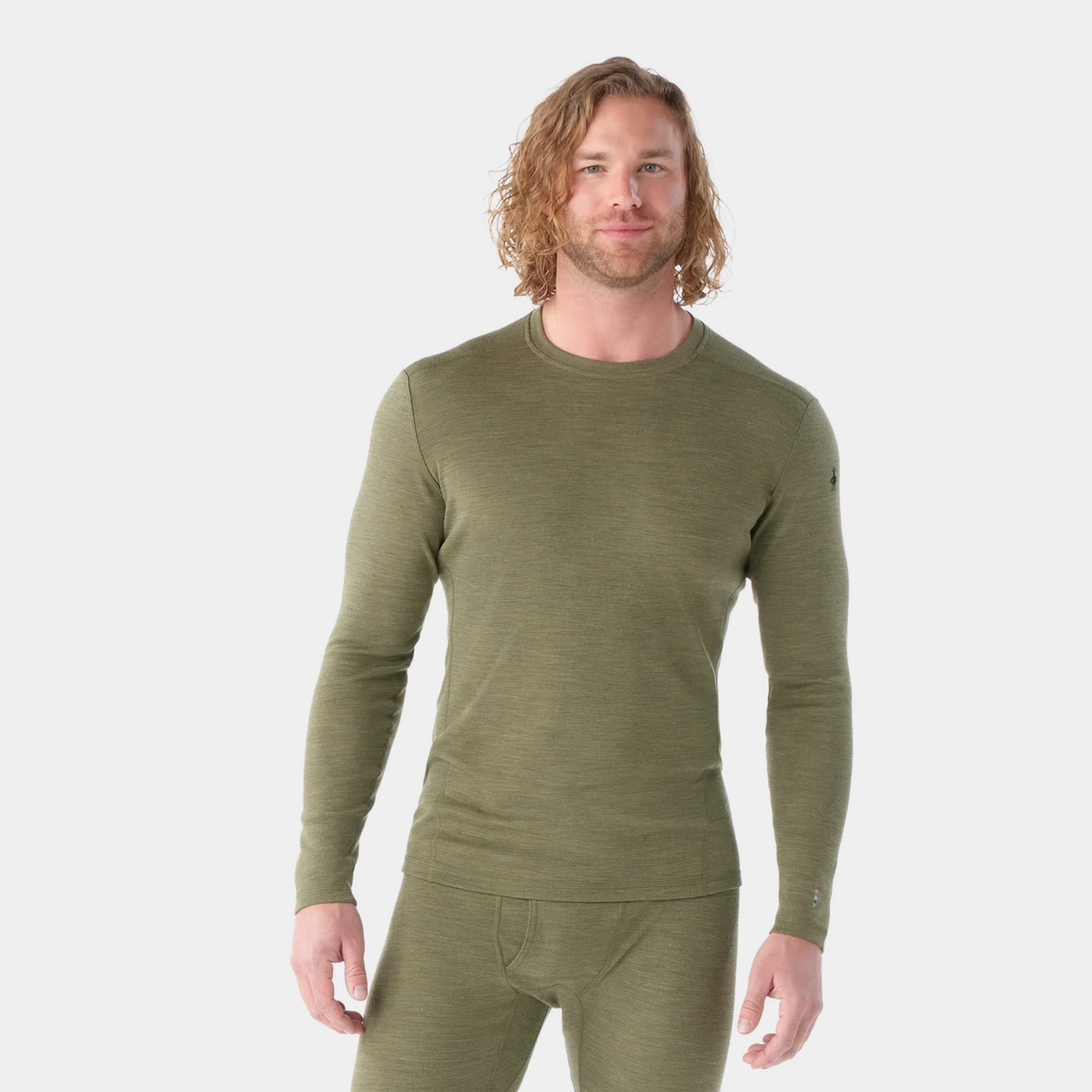 Smartwool Mens Merino 250 Baselayer Crew-Winter Moss Heather