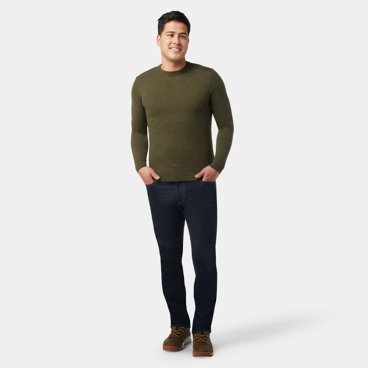 Smartwool SMARTWOOL Mens Sparwood Crew Sweater - North Woods Heather-Winter Moss Heather