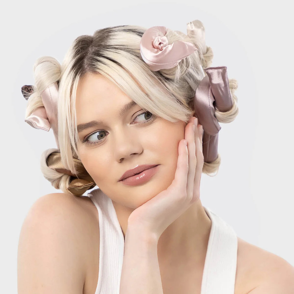 Kitsch Satin Wrapped Flexi Rods 6pc Set-Rosewood