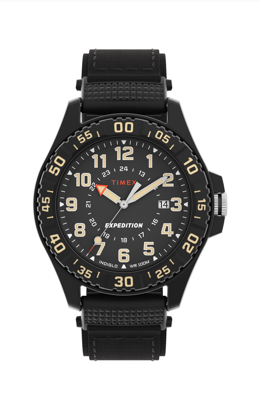 Expedition Acadia Rugged 42mm Mixed Material Fabric Strap Watch