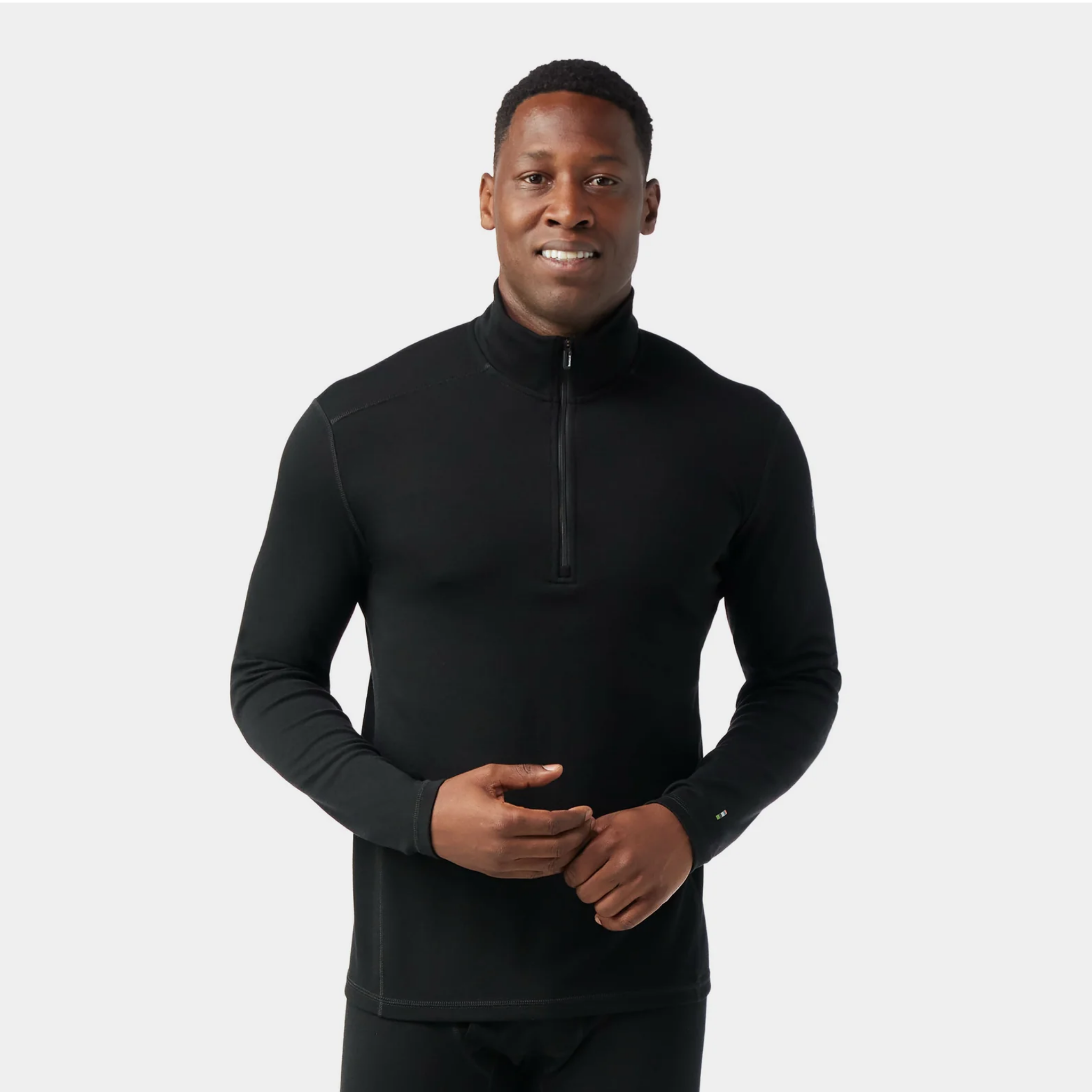 Smartwool Mens_Classic Thermal Merino Base Layer 1 4 Zip-Black
