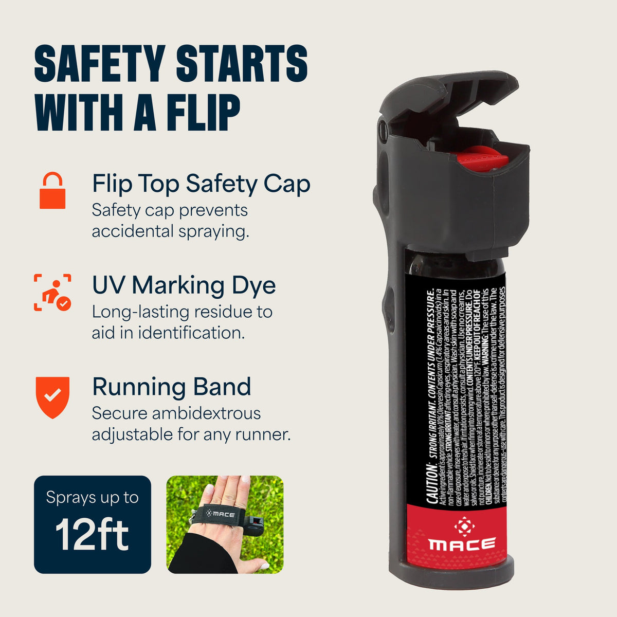 Mace Sport Model Pepper Spray - Black