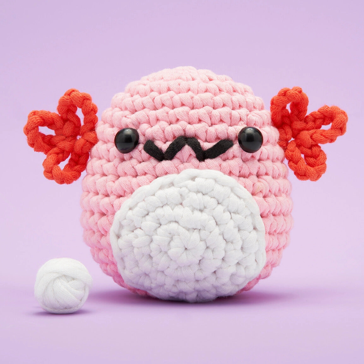 The Woobles Strawberry the Axolotl Crochet Kit
