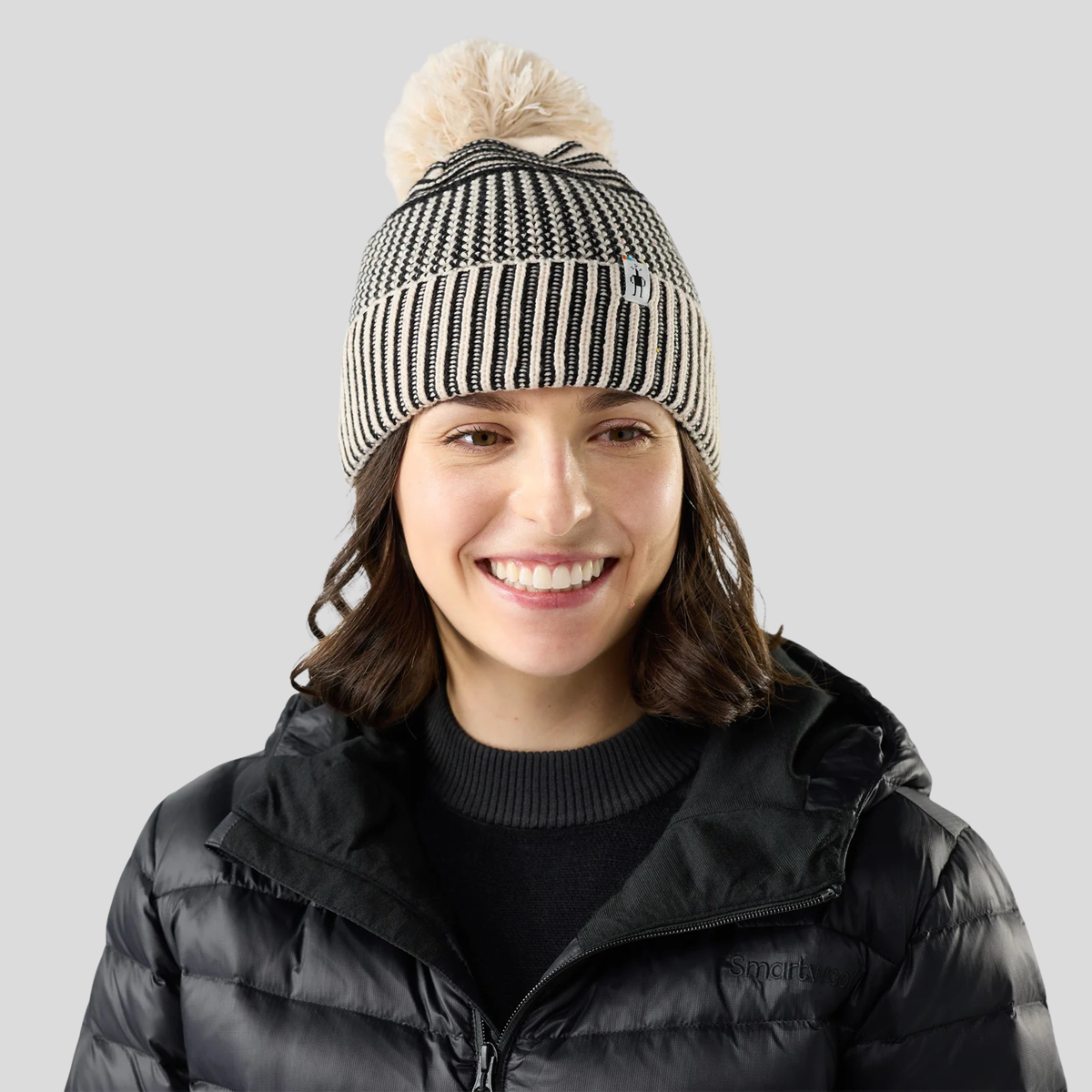 Smartwool Summit Knit Pom Beanie F26-Almond