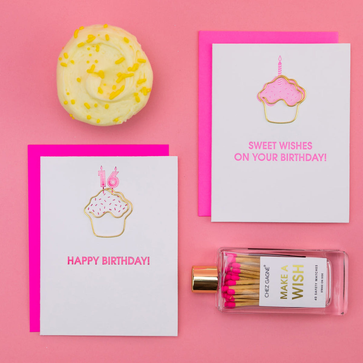 Chez Gagne Sweet Wishes On Your Birthday - Everyday Letterpress Card