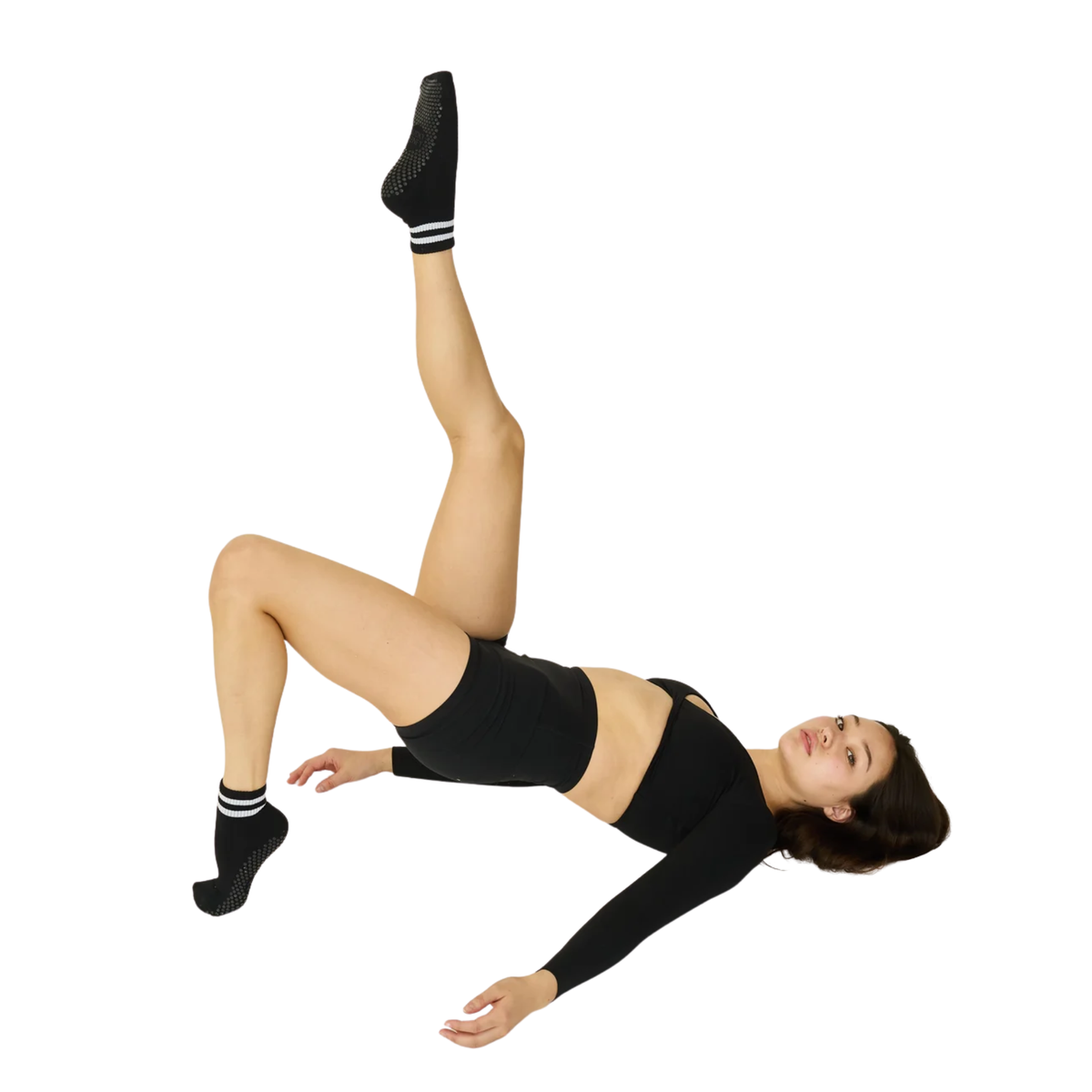 Lucky Honey The Boyfriend Sock in Black-Black