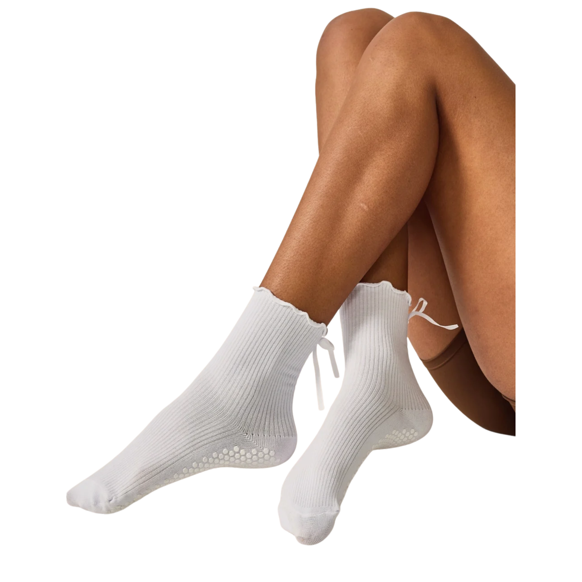 Lucky Honey The Juliet Sock in White-White