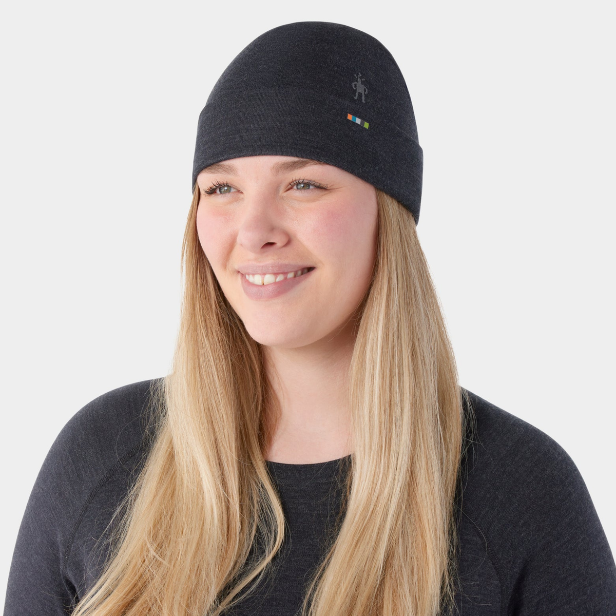 Smartwool Thermal Merino Reversible Cuffed Beanie-Charcoal