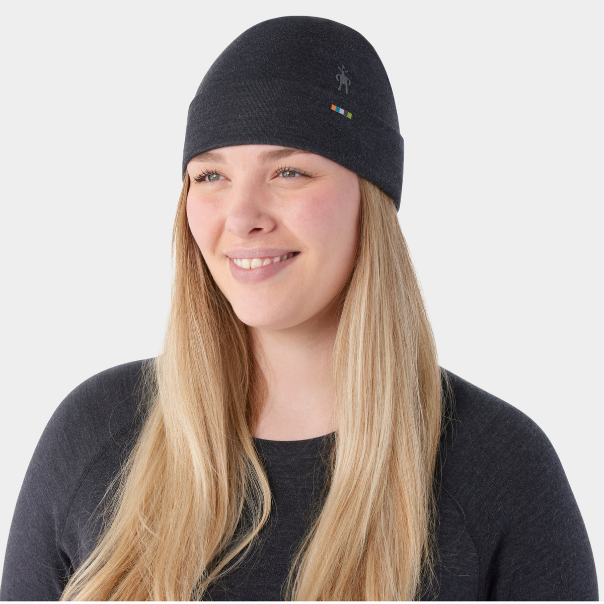 Smartwool Thermal Merino Reversible Cuffed Beanie-Charcoal