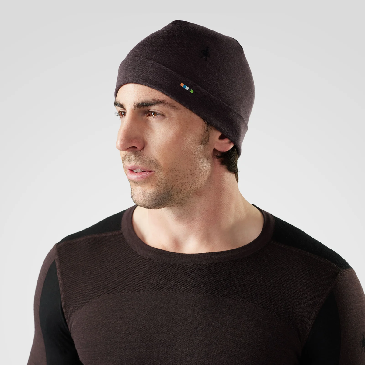 Smartwool Thermal Merino Reversible Cuffed Beanie-Mink Heather