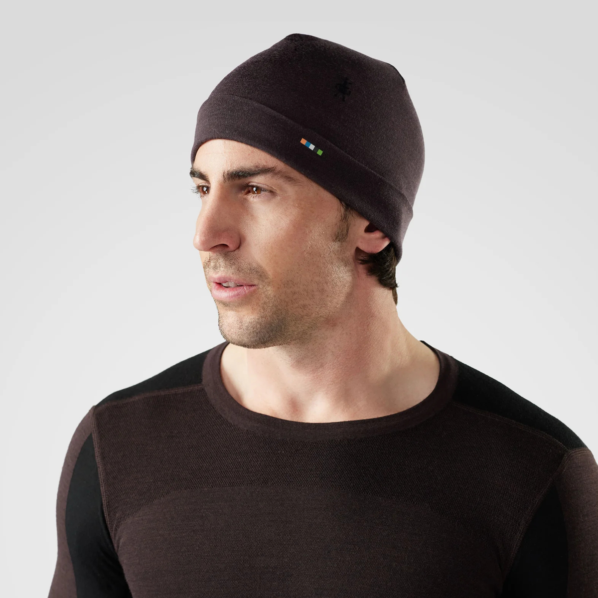 Smartwool Thermal Merino Reversible Cuffed Beanie-Mink Heather