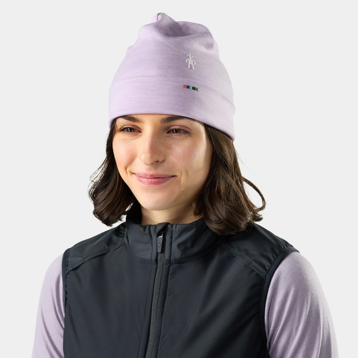 Smartwool Thermal Merino Reversible Cuffed Beanie-Lavender Sky Heather