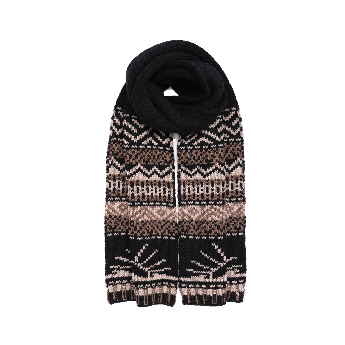 Faherty Unisex Sun And Wave Novelty Scarf-Black