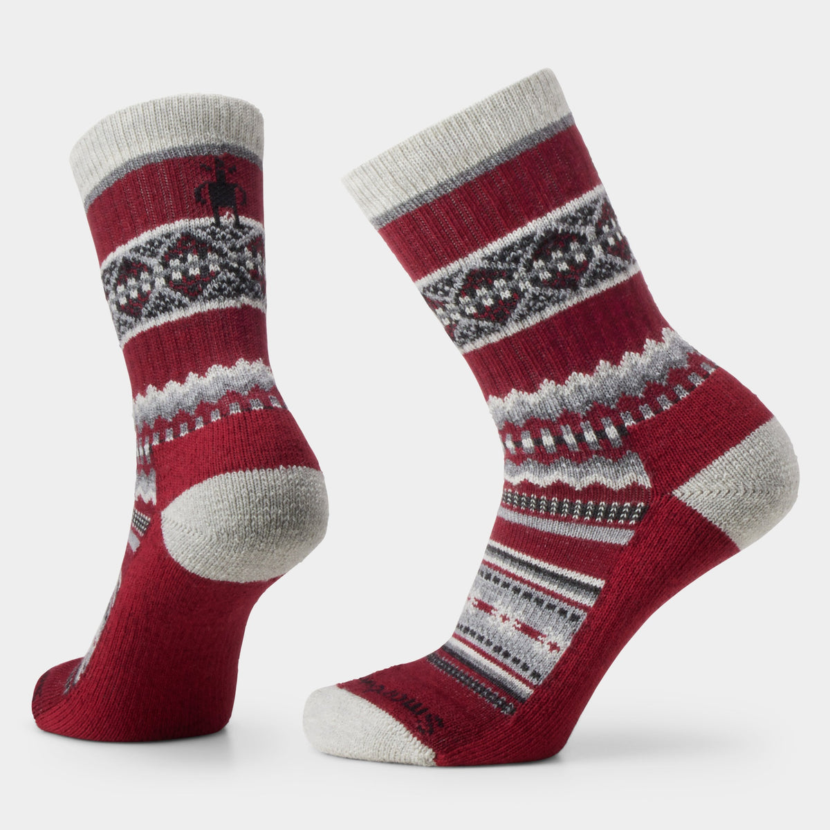 Smartwool Unisex Everyday Snowed In Sweater Crew Socks - Tibetan Red