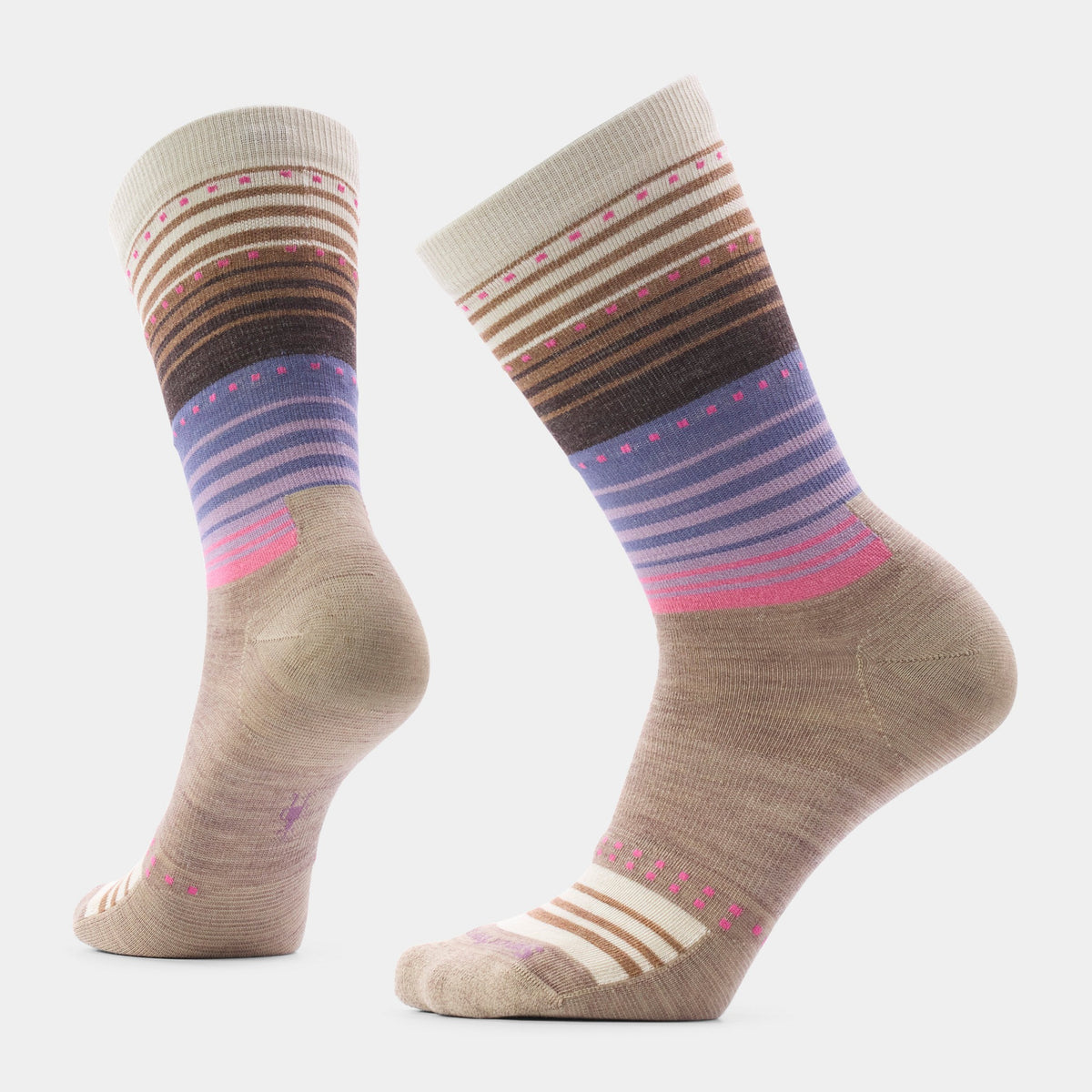 Smartwool Unisex Everyday Stitch Stripe Crew - Fossil-Chestnut