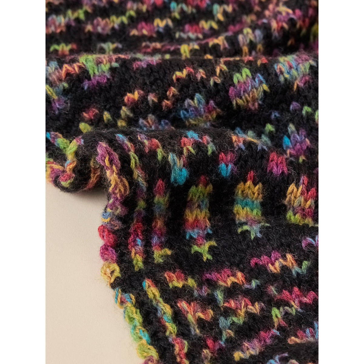 Faherty Unisex Harbor Lights Fairisle Scarf - Black Multi