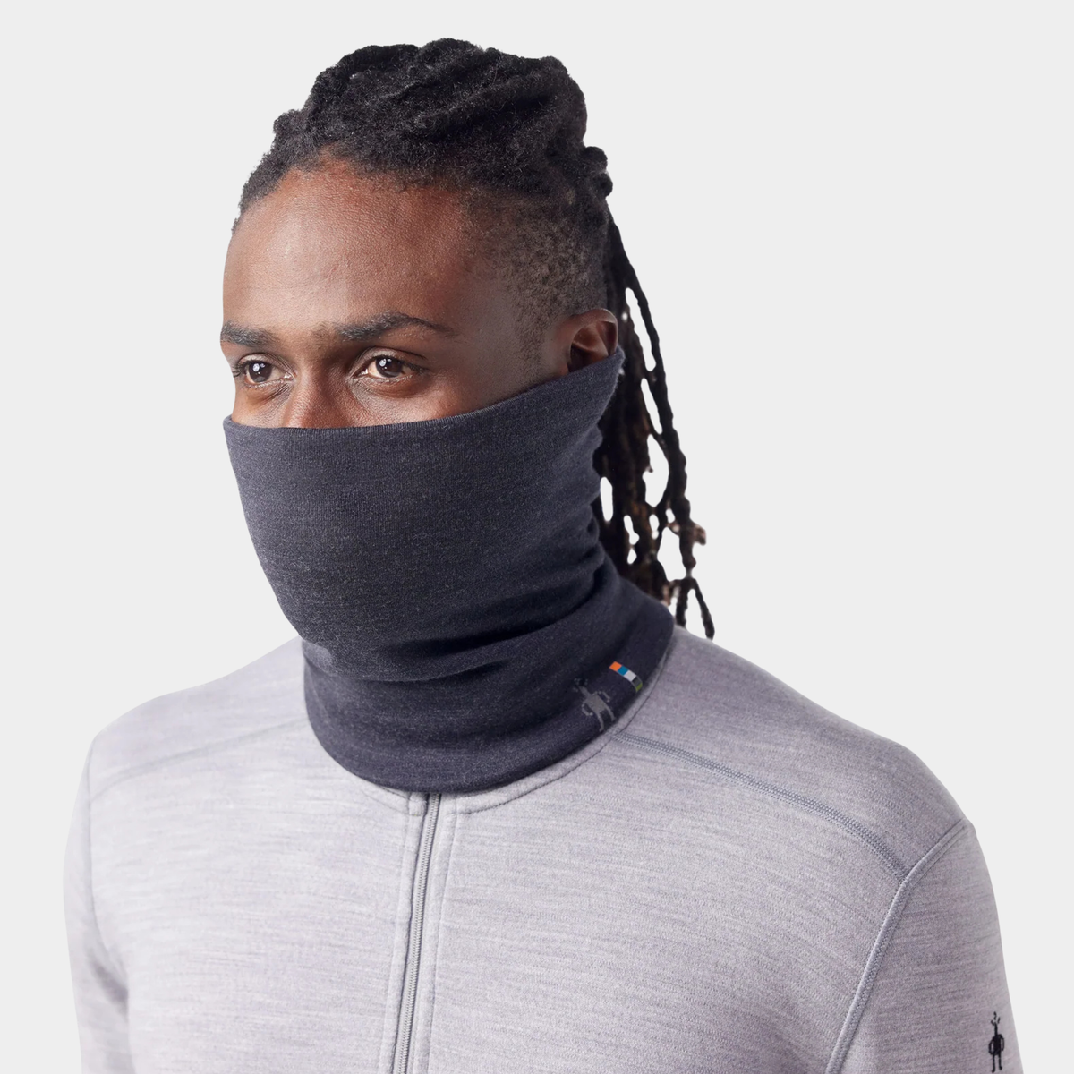 Smartwool Unisex Thermal Merino Reversible Neck Gaiter-Charcoal Heather