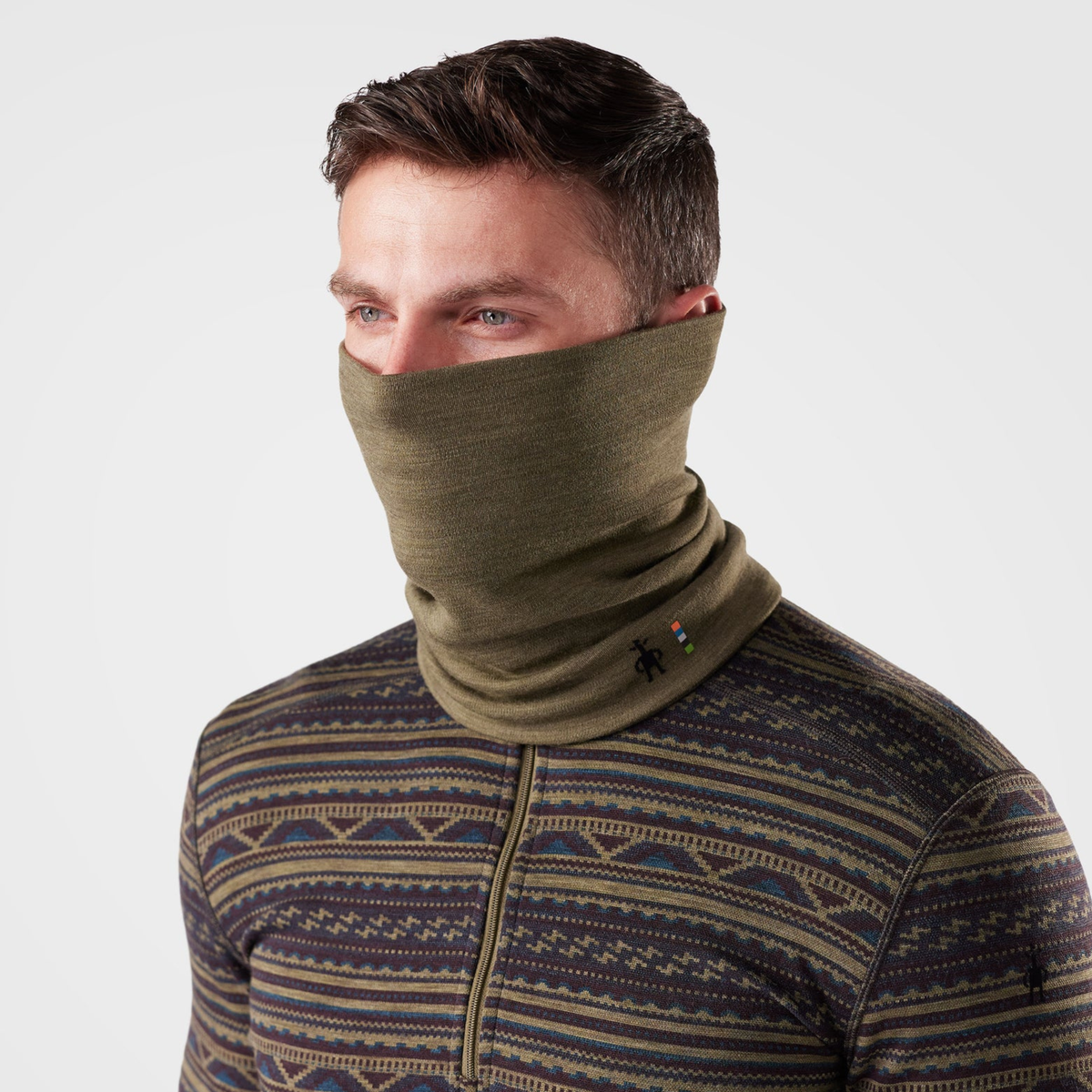 Smartwool Unisex Thermal Merino Reversible Neck Gaiter-Winter Moss Heather
